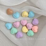 Solid Color Acrylic Beads heart beads