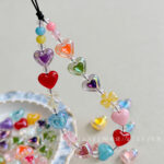 Transparent Iridescent Plated Beads ab love bead
