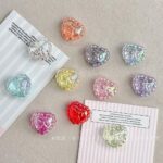 Transparent Iridescent Plated Beads heart beads
