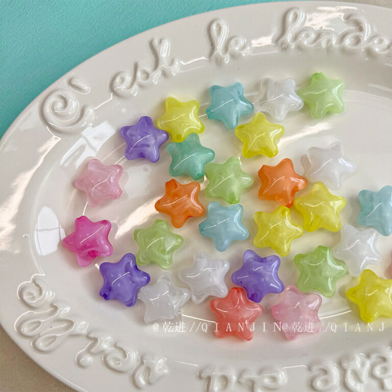 Two-Tone Beads transparent bicolor star-599