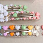 Solid Color Acrylic Beads heart beads