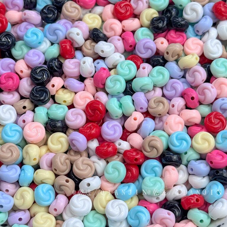 Solid Color Acrylic Beads spiral bead-672