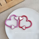 Solid Color Acrylic Beads heart beads-654