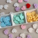 Solid Color Acrylic Beads Love-themed cookie bead