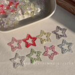 Transparent Iridescent Plated Beads star beads