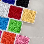 Solid Color Acrylic Beads 6mm beads
