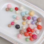 Solid Color Iridescent Plated Beads yarn ball bead