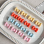 Solid Color Acrylic Beads bow beads-559