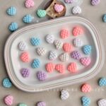 Solid Color Acrylic Beads heart beads