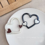 Solid Color Acrylic Beads heart beads-654