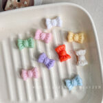 Solid Color Acrylic Beads bow beads-559