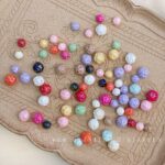Solid Color Iridescent Plated Beads yarn ball bead