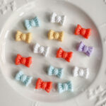Solid Color Acrylic Beads bow beads-559