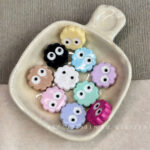 Solid Color Acrylic Beads Coal ball biscuit-667