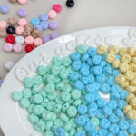 Solid Color Acrylic Beads spiral bead-672