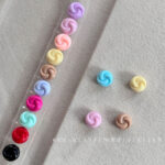 Solid Color Acrylic Beads spiral bead-672