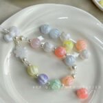 Two-Tone Beads Luminous double-color glittery pumpkin beads