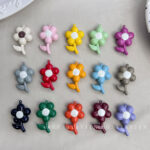 Solid Color Acrylic Beads flower-stem beads