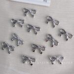 High-Quality UV Beads silver bow beads