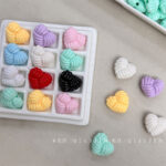 Solid Color Acrylic Beads Woolen Heart Bead