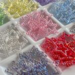 Transparent Iridescent Plated Beads star beads