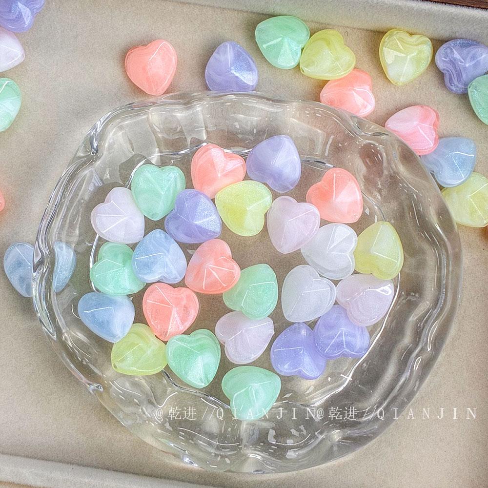 Two-Tone Beads Luminous diamond heart bead