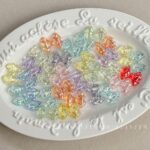 Transparent Iridescent Plated Beads bow beads