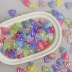 High-Quality UV Beads Light-changing wavy heart beads