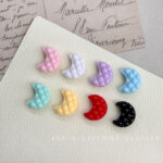 Solid Color Acrylic Beads moon beads
