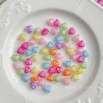 Transparent Acrylic Beads heart beads
