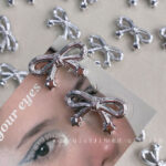 High-Quality UV Beads silver bow beads