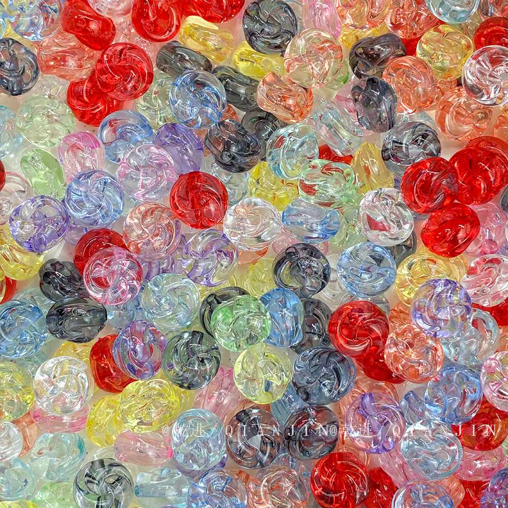 Transparent Acrylic Beads spiral bead