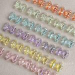 Transparent Iridescent Plated Beads bow beads