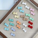 Solid Color Acrylic Beads Small bowknot beads