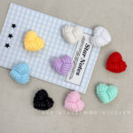 Solid Color Acrylic Beads Woolen Heart Bead