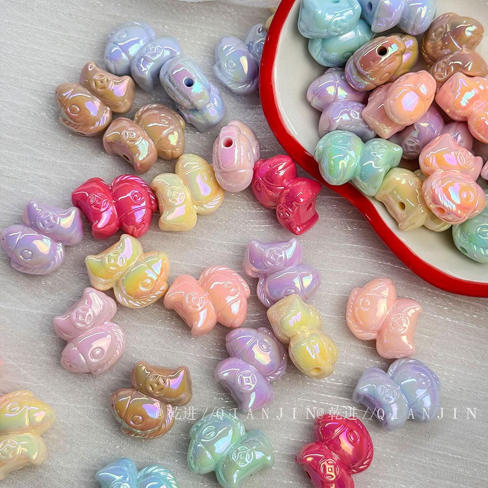 Solid Color Iridescent Plated Beads Happy Little Pony Beads