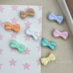 Solid Color Acrylic Beads Small bowknot beads