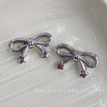 High-Quality UV Beads silver bow beads