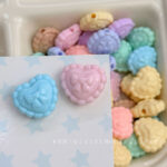 Solid Color Acrylic Beads heart beads