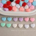 Solid Color Acrylic Beads heart beads