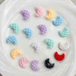 Solid Color Acrylic Beads moon beads