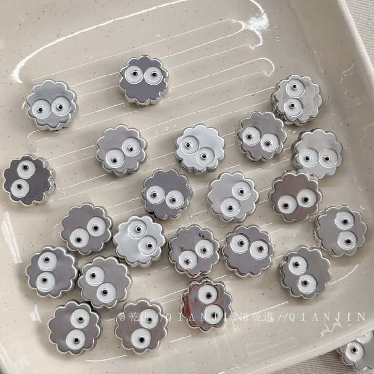 High-Quality UV Beads Silver biscuit beads