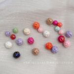 Solid Color Iridescent Plated Beads yarn ball bead