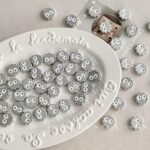 High-Quality UV Beads Silver biscuit beads