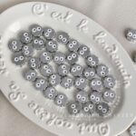 High-Quality UV Beads Silver biscuit beads