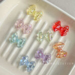 Transparent Iridescent Plated Beads bow beads