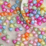 Transparent Acrylic Beads heart beads