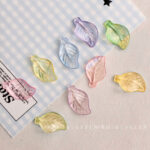 Flower & Leaf Shaped Charms Transparent leaf beads