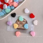 Solid Color Acrylic Beads heart beads