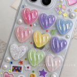 High-Quality UV Beads Light-changing wavy heart beads